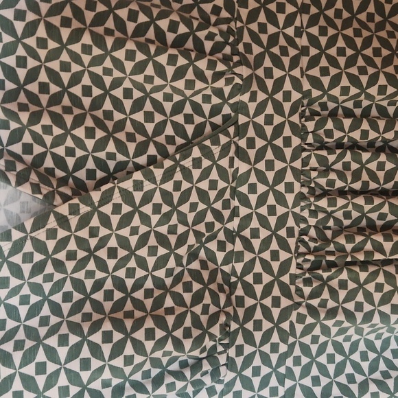 BODEN Jenny Retro MCM Geometric Print Dress in Green and white: US 12R - Picture 6 of 9